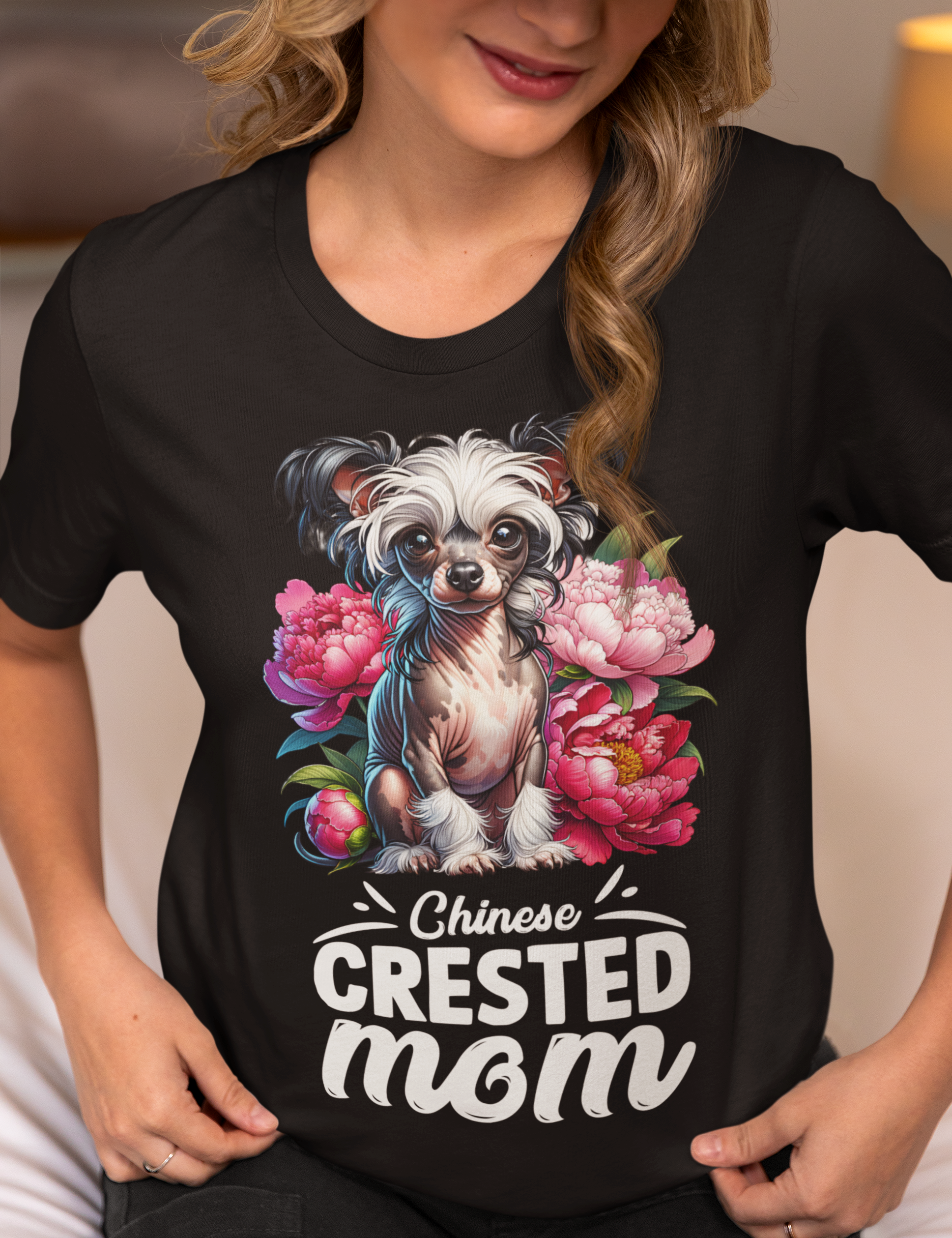 Chinese Crested Mom T-shirt