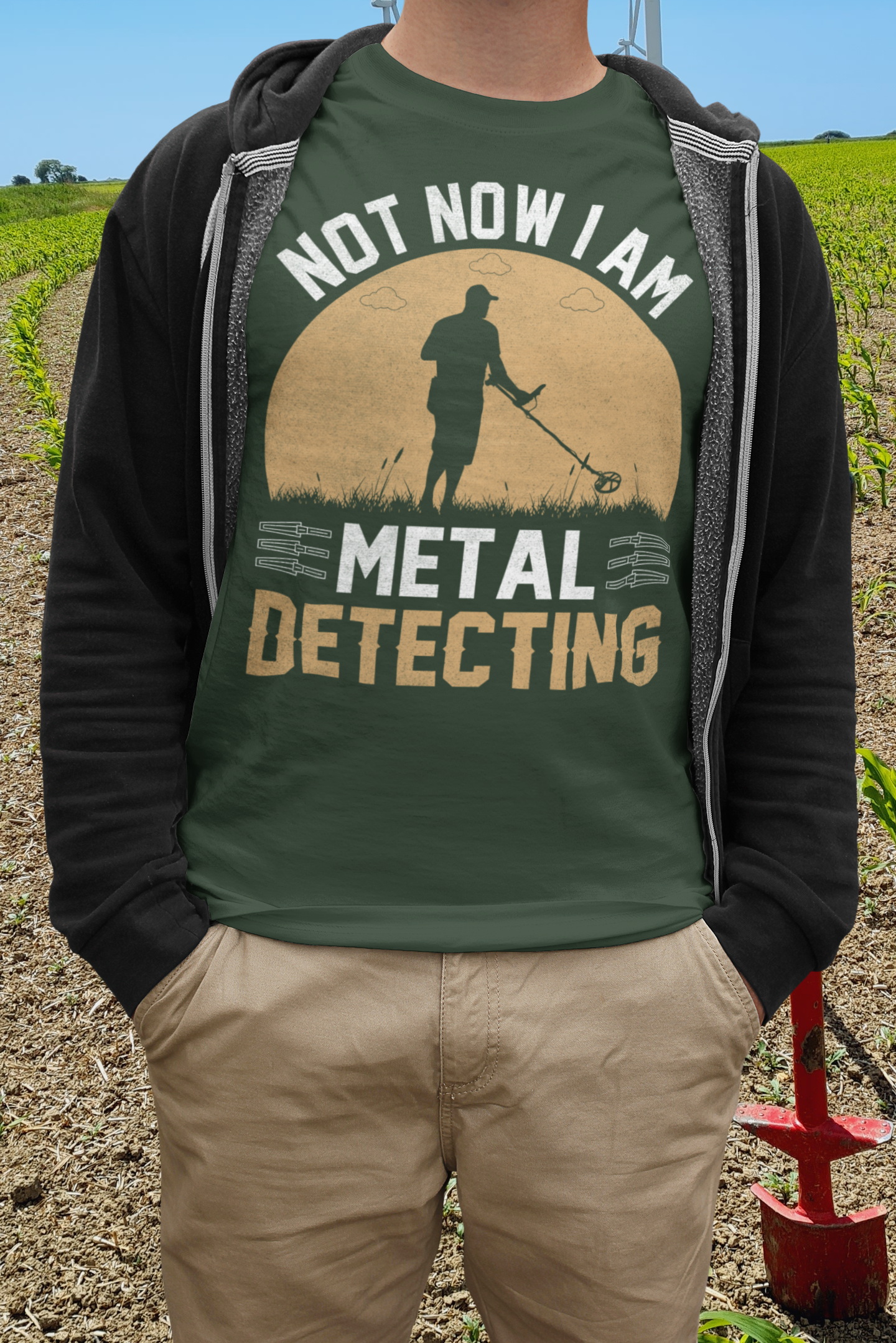 Not now, I'm metal detecting t-shirt