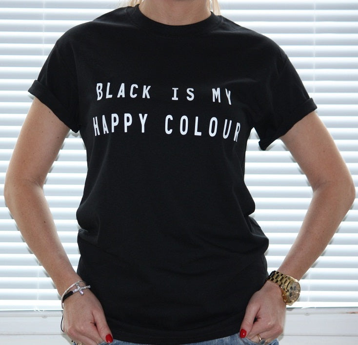 Black is my happy colour T-shirt - Urbantshirts.co.uk