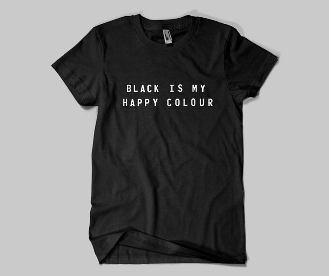 Black is my happy colour T-shirt - Urbantshirts.co.uk