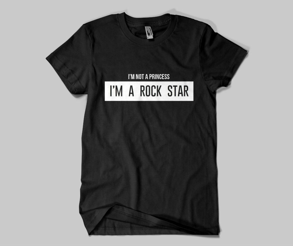 I'm not a princess I'm a rock star T-shirt – www.urbantshirts.co.uk
