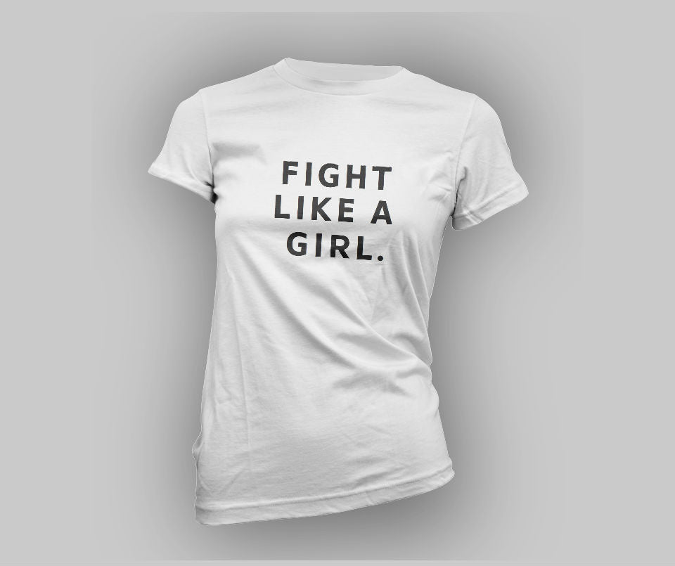 Fight like a girl T-shirt - Urbantshirts.co.uk