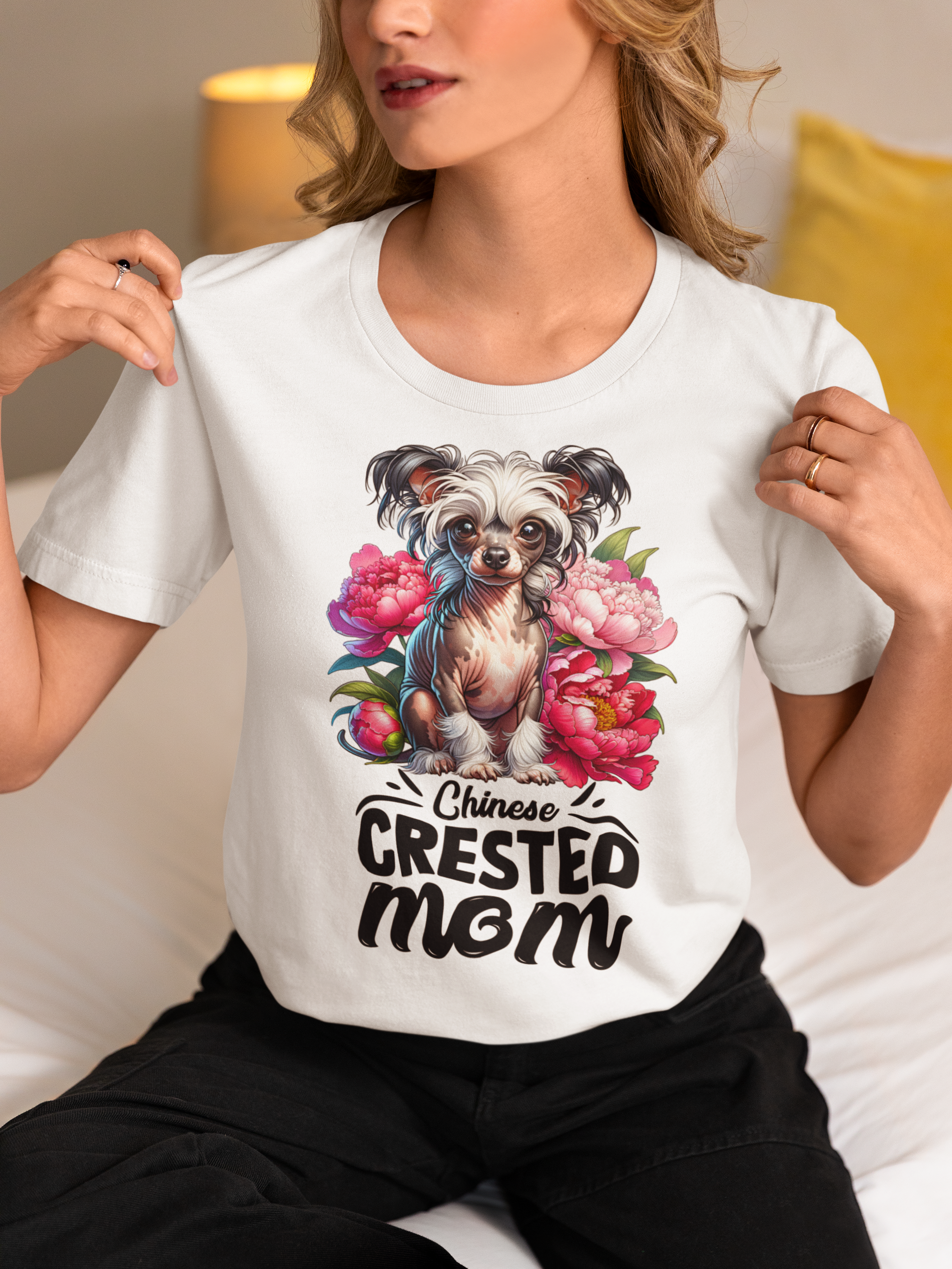 Chinese Crested Mom T-shirt