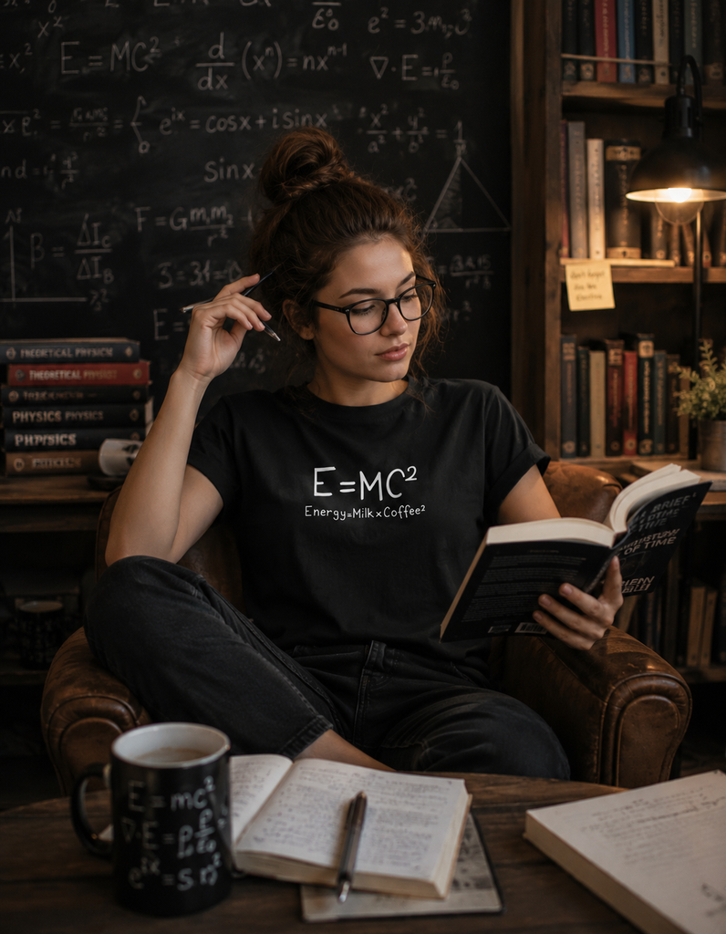 E=MC2 Energy=Milk+Coffee 2 T-shirt
