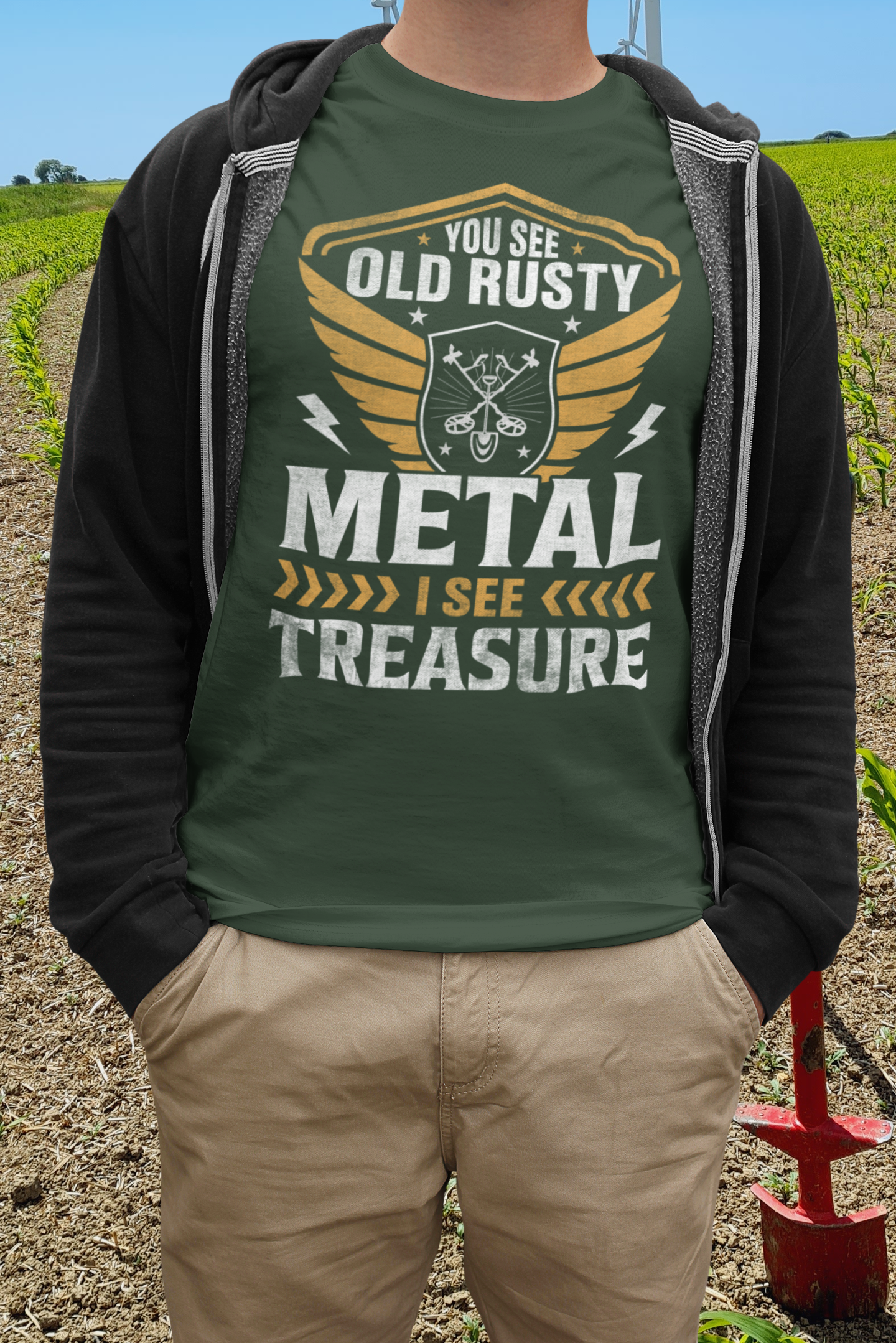 You see old rusty metal, I see treasure T-shirt