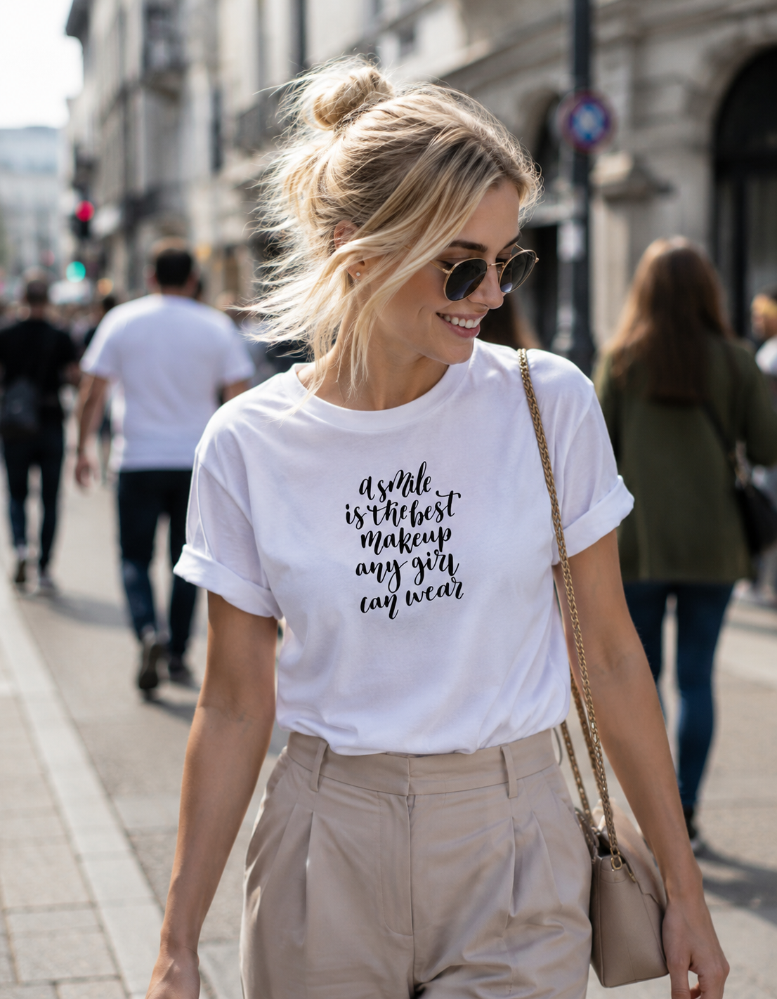 A smile is the best make up any girl can wear T-shirt
