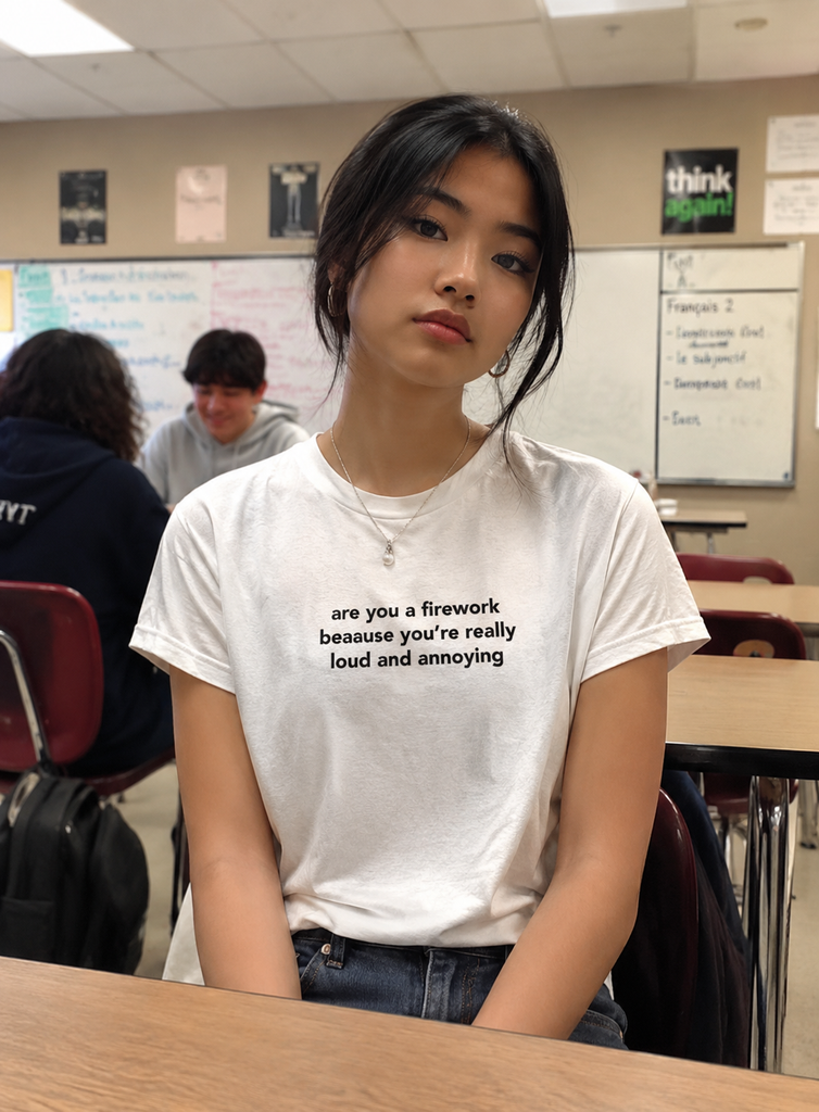Are you a firework,because you're really loud and annoying T-shirt