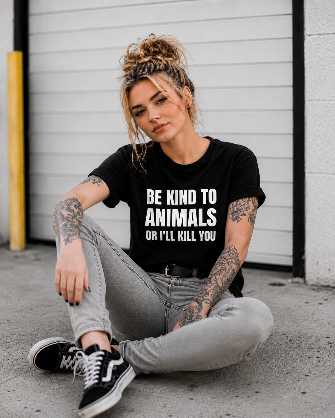 Be kind to Animals or I'll kill you T-shirt