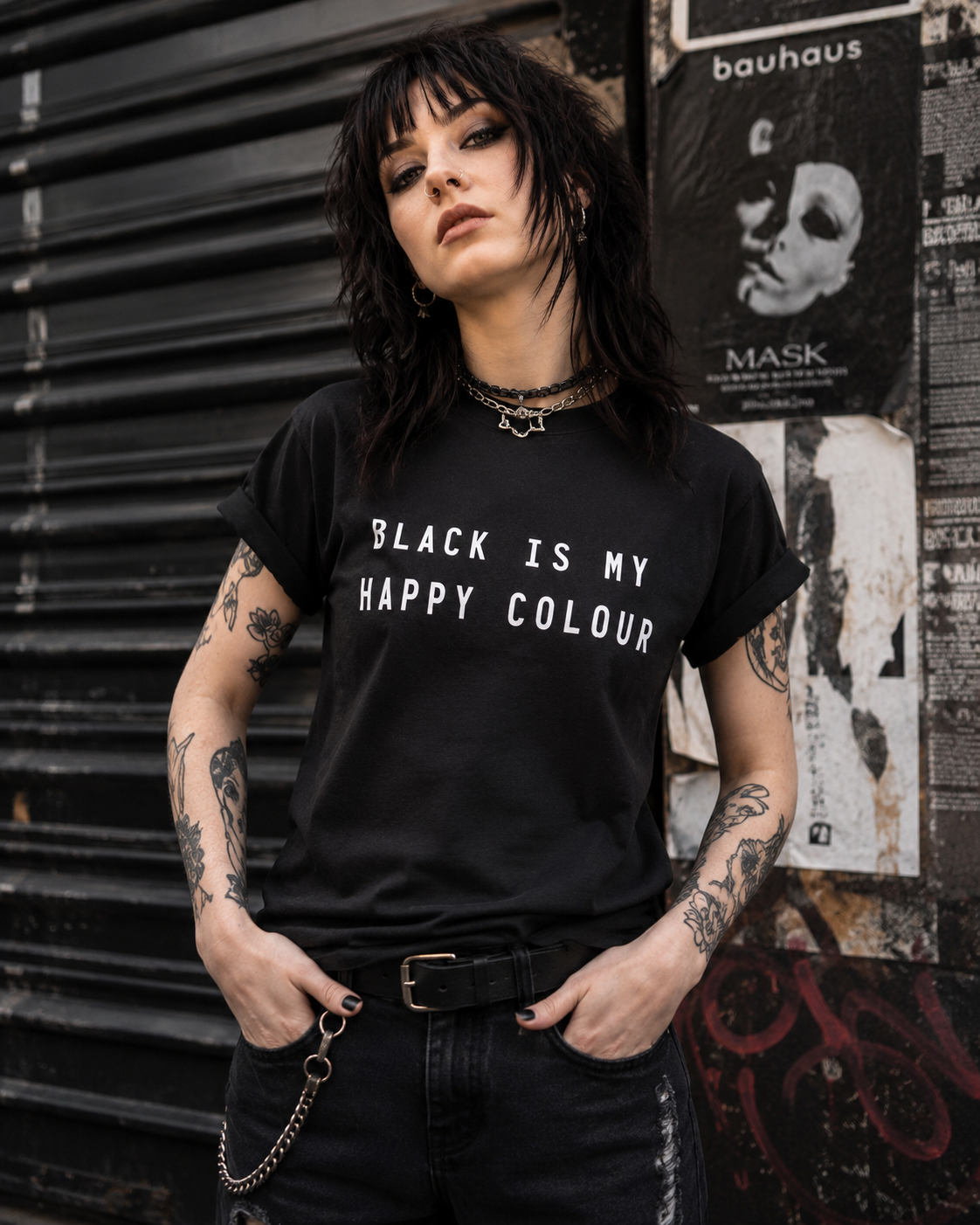 Black is my happy colour T-shirt
