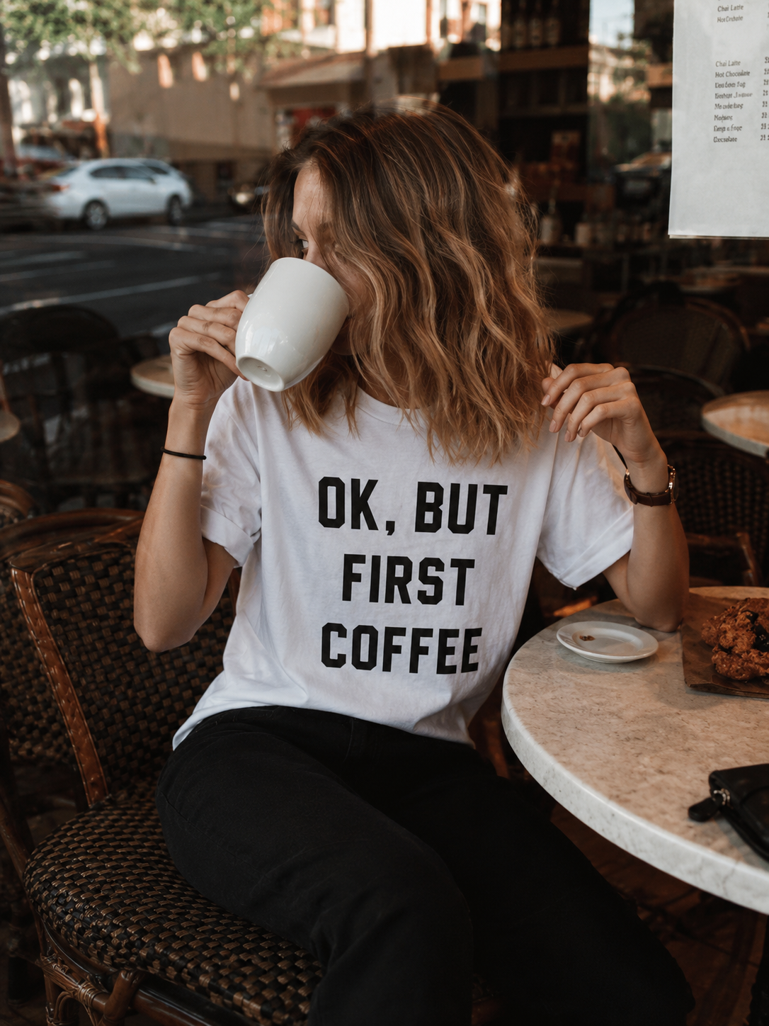 Ok,but first coffee T-shirt