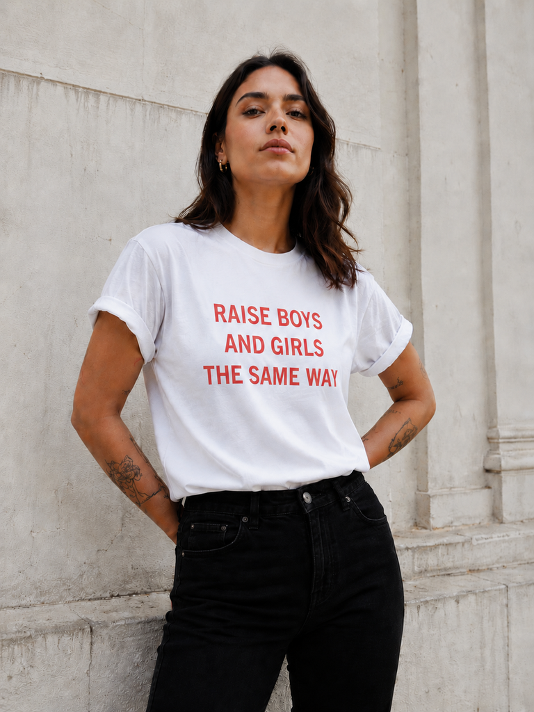 Raise boys and girls the same way T-shirt