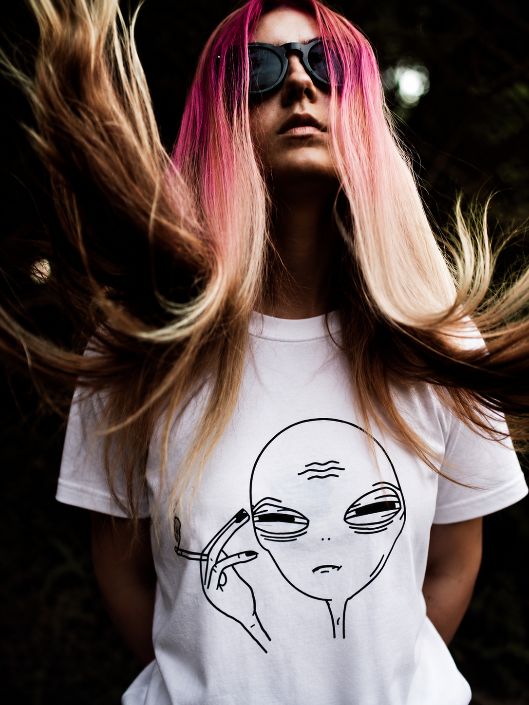 Smoking Alien T-shirt