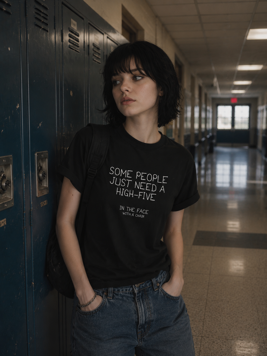 Some people just need a high-five, in the face with a chair T-shirt