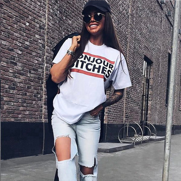 Bonjour Bitches T-shirt - Urbantshirts.co.uk