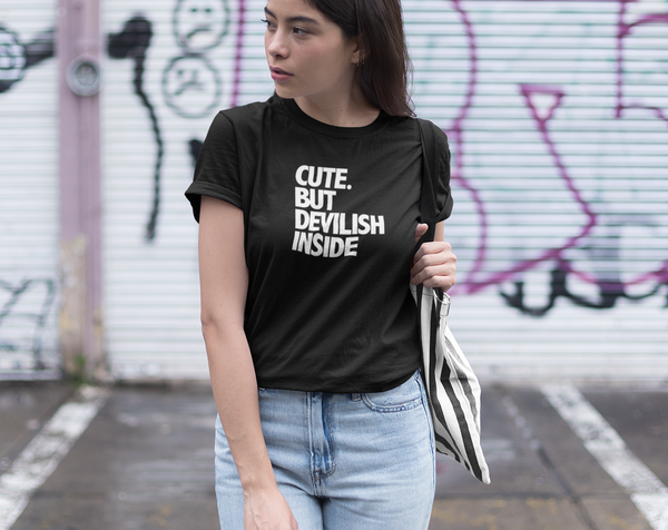 Cute but Devilish Inside T-shirt - Urbantshirts.co.uk