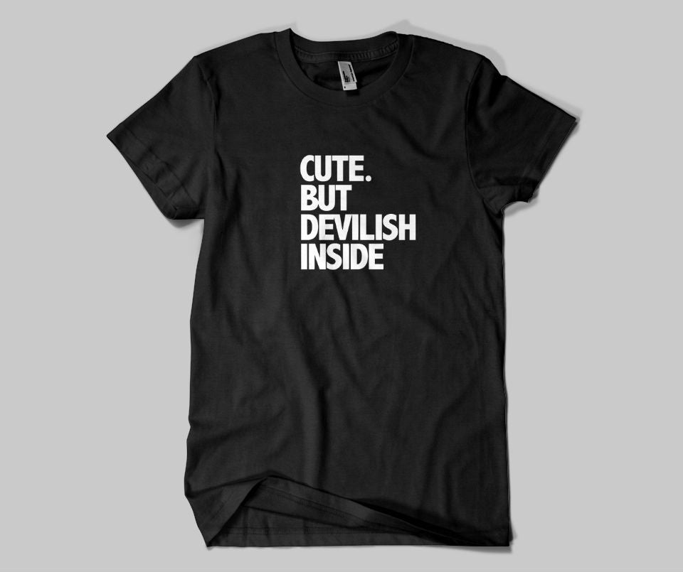 Cute but Devilish Inside T-shirt - Urbantshirts.co.uk