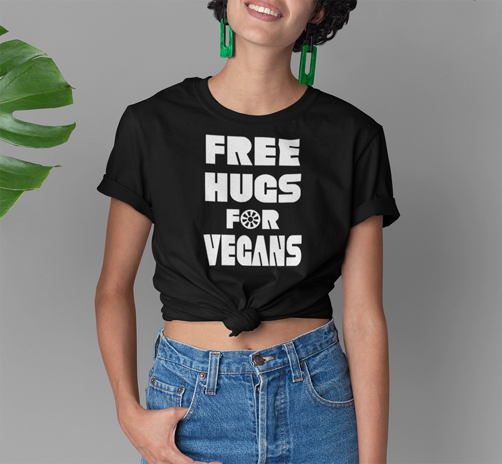 Free hugs for Vegans T-shirt - Urbantshirts.co.uk
