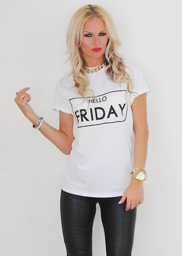 Hello Friday T-shirt - Urbantshirts.co.uk