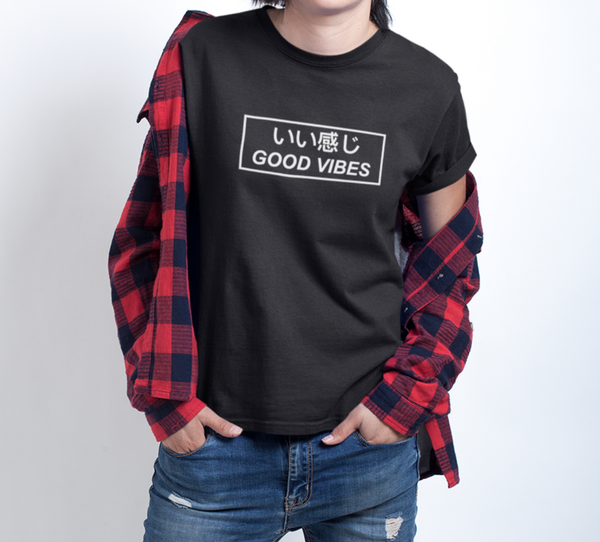 Good Vibes japanese T-shirt - Urbantshirts.co.uk