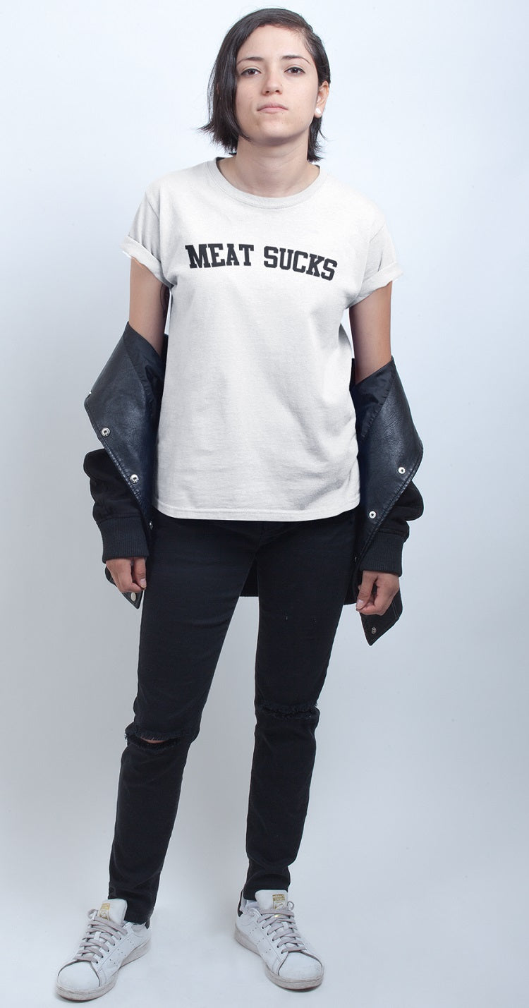 Meat sucks T-shirt - Urbantshirts.co.uk
