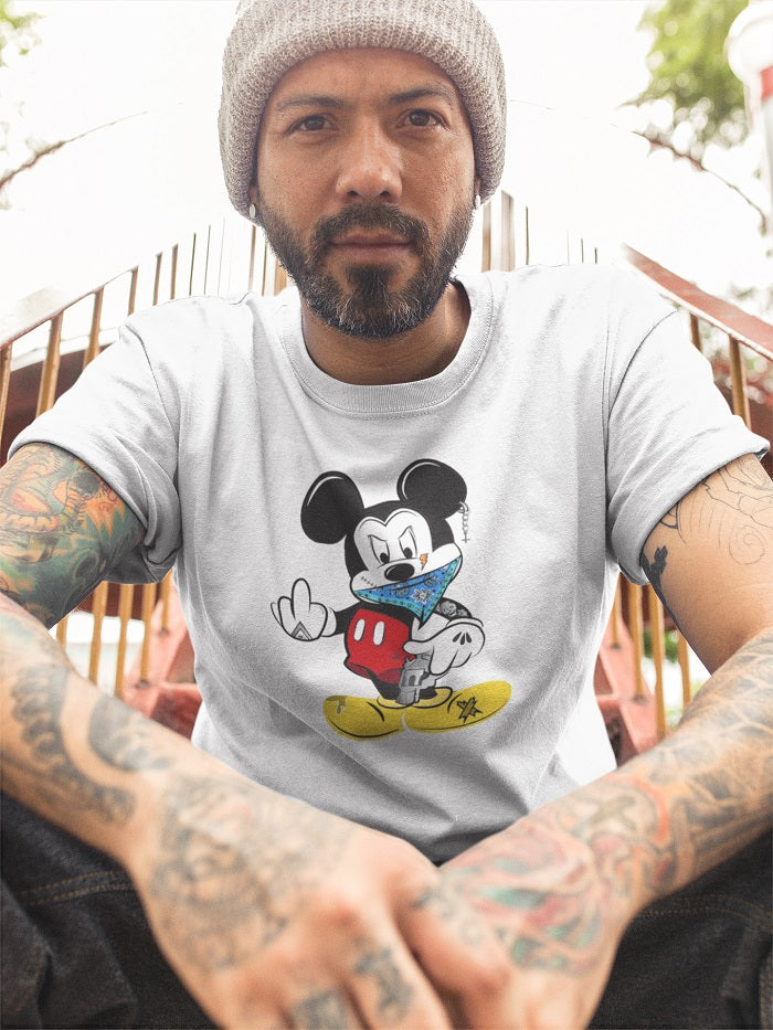 Mickey Mouse middle finger T-shirt - Urbantshirts.co.uk