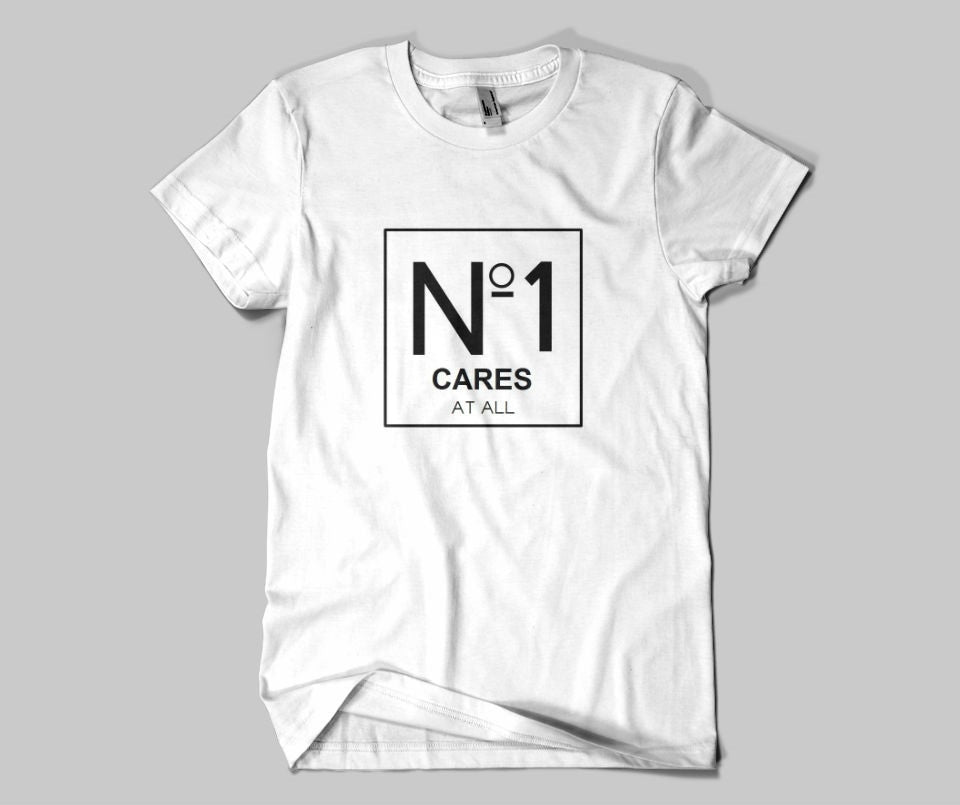 No 1 cares at all T-shirt - Urbantshirts.co.uk