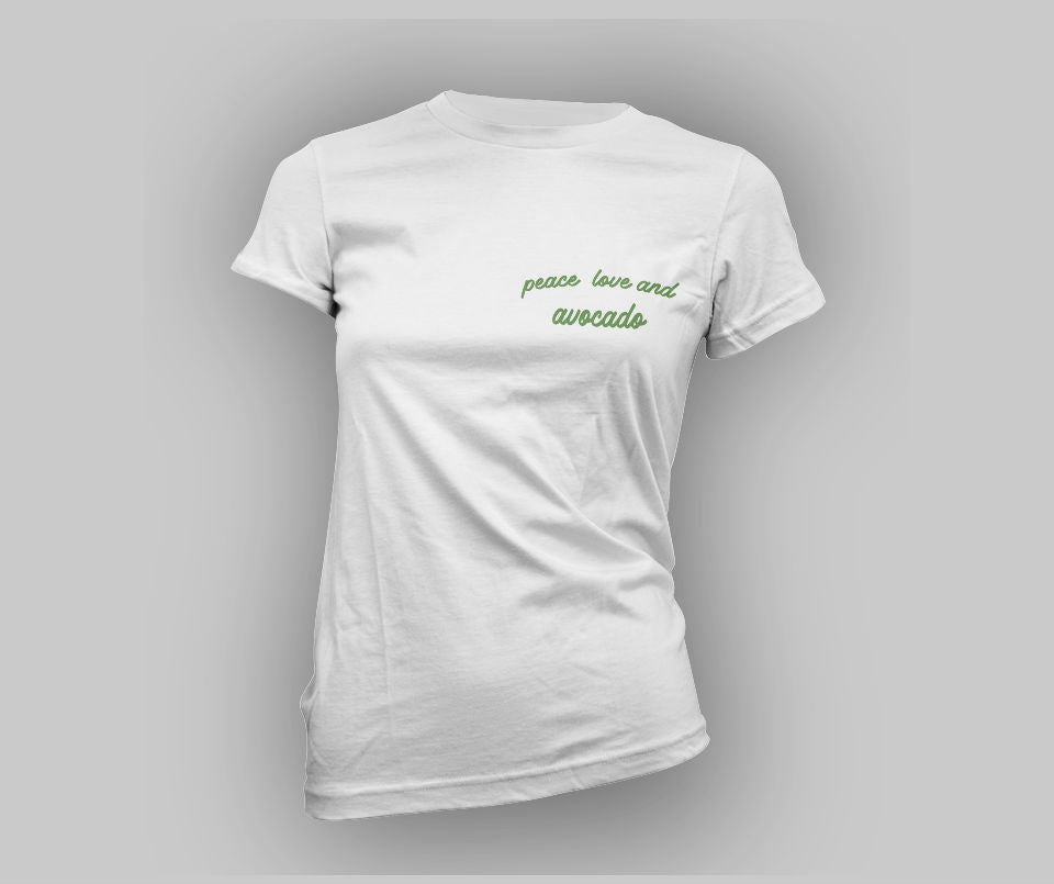 Peace,love and Avocado T-shirt - Urbantshirts.co.uk