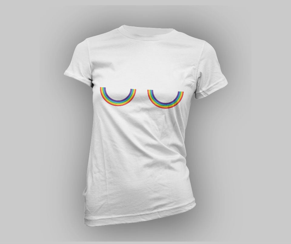 Rainbow boobs T-shirt